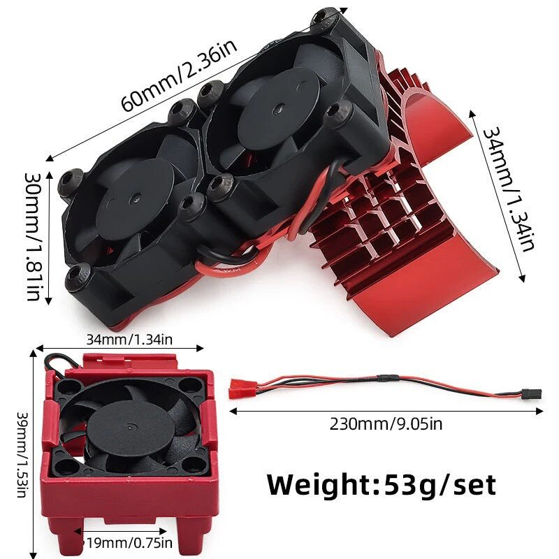 Rc Hobby Shops - Dual Cooling Fan Set High-Speed Heat