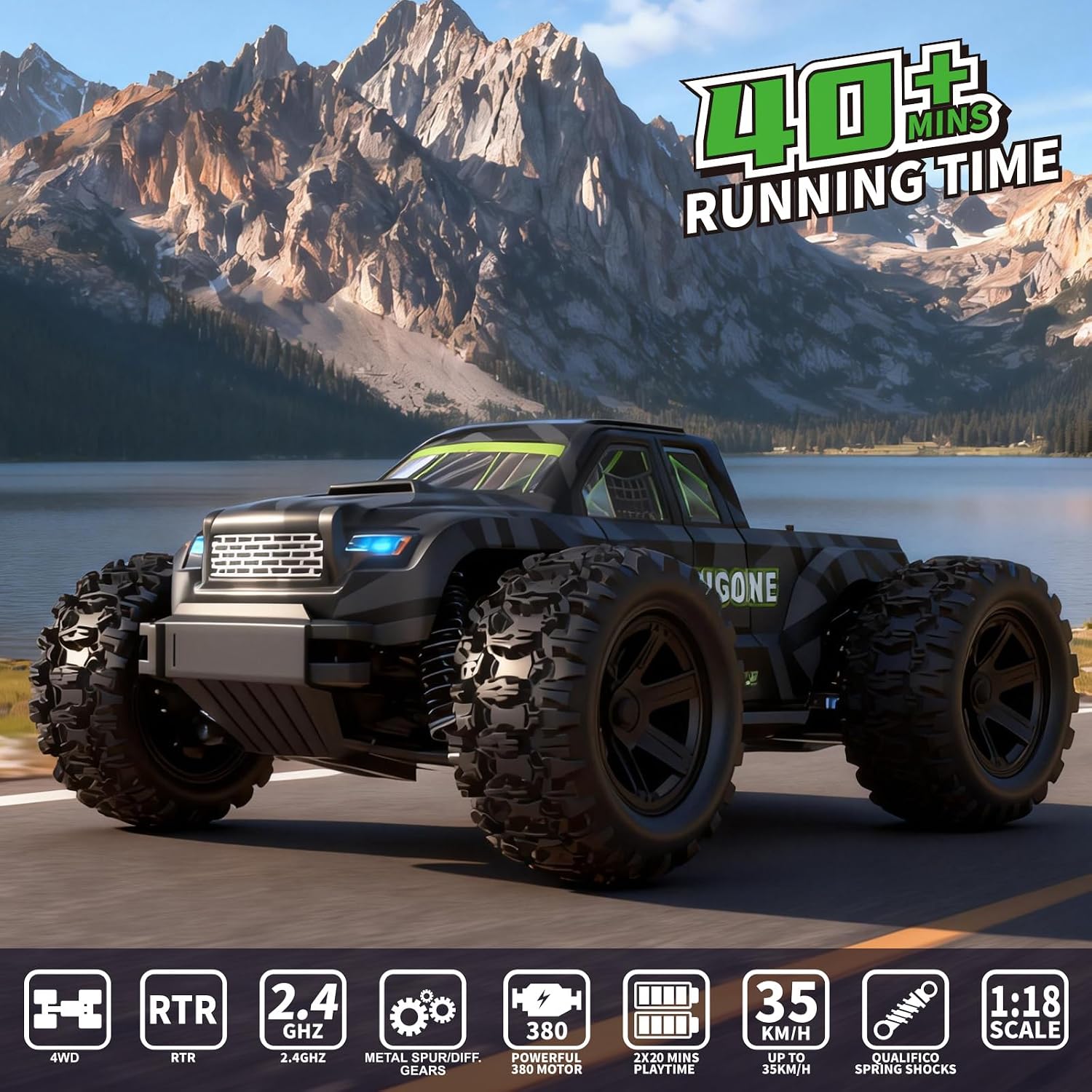 JT18W 1/18 Scale High Speed 35 - Rc Hobby Grade Monster Truck review and price